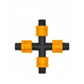 AD 5130 Крестовое соединение для капельной ленты на 4 выхода DN17 